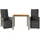 vidaXL Garten-Bistro-Set 3-tlg. Grau