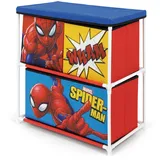 Arditex Kinderregal mit 3 Stoffboxen 53 x 30 x 60 cm Metall blau/rot