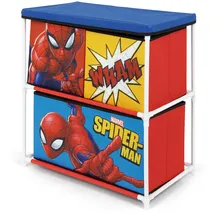 Arditex Kinderregal mit 3 Stoffboxen 53 x 30 x 60 cm Metall blau/rot