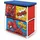 Arditex Kinderregal mit 3 Stoffboxen 53 x 30 x 60 cm Metall blau/rot