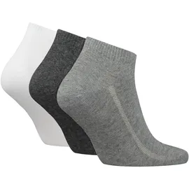Levi's Sneakersocken 3 Paar Grau/Schwarz/Weiß 39-42