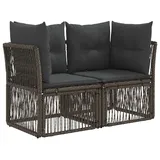 vidaXL Garten-Sofa 2-Sitzanzahl 0 x 0 x 0 cm Grau