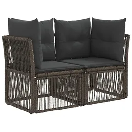 vidaXL Garten-Sofa 2-Sitzanzahl 0 x 0 x 0 cm Grau