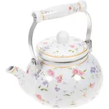 OUNONA Wasserkessel Emaille Teekessel Retro Wasserkocher: 2.5L Gasherd Camping Kaffeekanne Vintage Wassertopf Antike Teekocher Wasserkocher Nostalgie Teekocher Wasserkrug für Induktionsherd