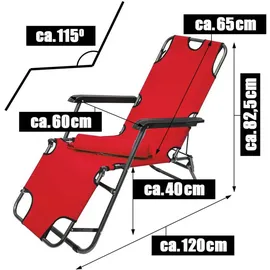AMANKA Liegestuhl rot (15780)