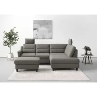 sit&more Ecksofa SIT & MORE "Farö L-Form", braun (schlamm), B:251cm H:90cm T:187cm, Sofas, Ecksofa, inklusive Federkern, wahlweise mit Bettfunktion und Bettkasten