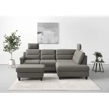 sit&more Ecksofa SIT & MORE "Farö L-Form", braun (schlamm), B:251cm H:90cm T:187cm, Sofas, Ecksofa, inklusive Federkern, wahlweise mit Bettfunktion und Bettkasten