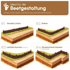 BooGardi Beeteinfassung 60 x 20 cm 1 Stück Braun