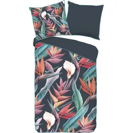 DESCANSO Chloe Blumen Mehrfarbig 135 x 200 cm + 80 x 80 cm