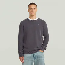 G-Star Garment Dyed Structure Knit Dunkelblau S