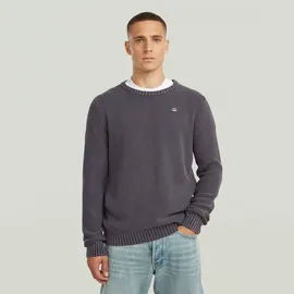 G-Star Garment Dyed Structure Knit Dunkelblau S