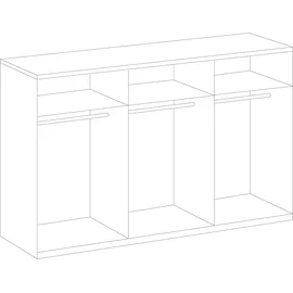 WIMEX Kleiderschrank WIMEX "New York", braun (plankeneichefarben), B:270cm H:208cm T:58cm, Schränke, Kleiderschrank, in vielen Breiten, 208 oder 236cm hoch