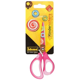 IDENA Schere Donut mit Softgriff rosa 15cm