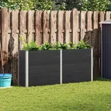 furnicato Hochbeet 200 x 50 x 91 cm Grau