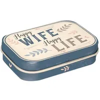 Nostalgic-Art Pillendose Pillendose - Word Up - Happy Wife Happy Life