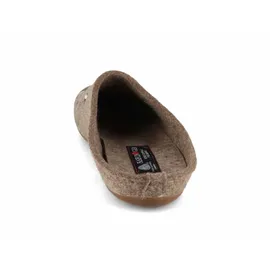 HAFLINGER Everest Api Filzpantofffeln mit Applikation Torf (550), Gr. 37