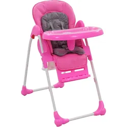 Baby-Hochstuhl Rosa und Grau