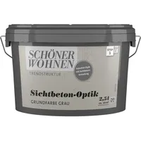 Schöner Wohnen Sichtbeton-Optik Grundfarbe Trendstruktur grau 2,5 l