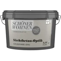Schöner Wohnen Sichtbeton-Optik Grundfarbe Trendstruktur grau 2,5 l