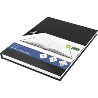 Kangaro Notizbuch A5 Kangaro hard cover liniert schwarz, 80 grams, 80 Seiten liniert mit Seitenlinie K-5519 21.7x15.5x1