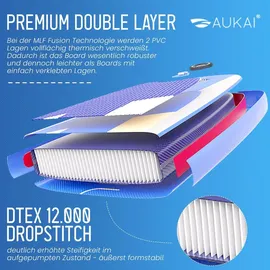 Aukai SUP Board Set PRO 320 x 76 x 15 cm orange