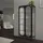 ML-Design Vitrinenschrank 80 x 175 x 40 cm Schwarz