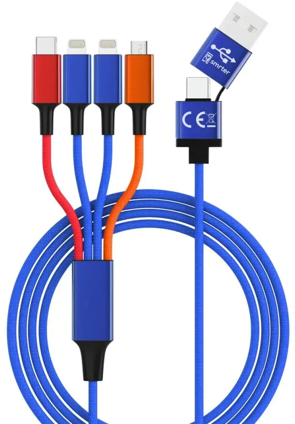 smrter Hydra ELITE 6in1 Nylon-Ladekabel Typ Lightning, multi retail