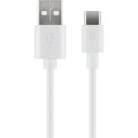 goobay USB-C Lade- und Synchronisationskabel, 1 m, Weiß