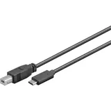 goobay USB-C auf USB-B 1 m Schwarz