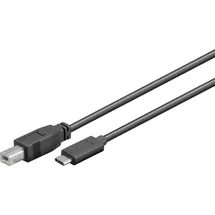 goobay USB-C auf USB-B 1 m Schwarz