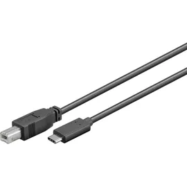 goobay USB-C auf USB-B 1 m Schwarz