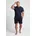 Pyjama kurz Blau/Schwarz XL