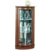 Xlmoebel Eckvitrine Glasvitrine Schaukasten Glaskasten Vitrinenmöbel Displayvitrine (1-St., Vitrine) Hergestellt in Europa braun