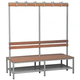 Gürkan Doppelsitzbank 200 x 40 x 80 cm grau