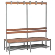 Gürkan Doppelsitzbank 200 x 40 x 80 cm grau