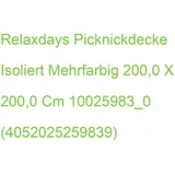 Relaxdays Picknickdecke isoliert mehrfarbig 200,0 x 200,0 cm