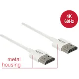 DeLock HDMI-Kabel 85121 HDMI-A Stecker 5 m Weiß