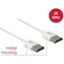 DeLock HDMI-Kabel 85121 HDMI-A Stecker 5 m Weiß