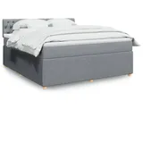 vidaXL Boxspringbett 180 x 200 cm Hellgrau