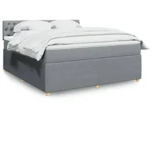 vidaXL Boxspringbett 180 x 200 cm Hellgrau