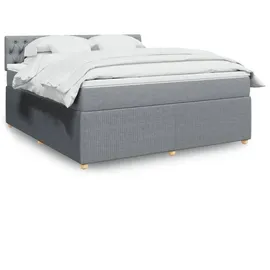 vidaXL Boxspringbett 180 x 200 cm Hellgrau