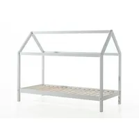 58 aufm Kessel Hausbett Kapua 208x98x159 Kinderbett Massivholz Weiß