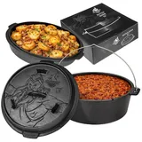 FEUERGOTT Dutch Oven 6 l Gusseisen schwarz