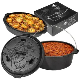 FEUERGOTT Dutch Oven 6 l Gusseisen schwarz