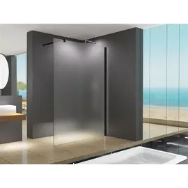 BuyLando.Shop Glaswerk Westfalen - LiLy 160x200 cm Walk in Duschwand Satiniert Schwarz