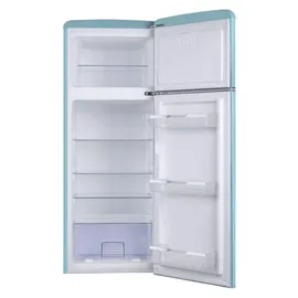 Amica DTR 374 190 T Retro-Kühl-Gefrierkombination (206 l, 1440 mm hoch, Türkisblau)