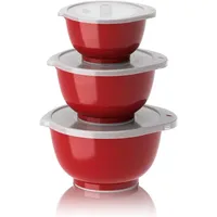 Rosti Margrethe Mini-Schüssel-Set 0,25 + 0,5 + 0,75 L, Rot, Schüssel - Rot