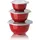 rösti Rosti Margrethe Mini-Schüssel-Set 0.25 + 0.5 + 0.75 L, Rot, Schüssel - Rot