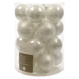 Kaemingk Weihnachtsbaumkugeln Glas 20 Stück schneeweiß