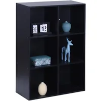 Relaxdays Bücherregal 61 x 91 x 30 cm Schwarz